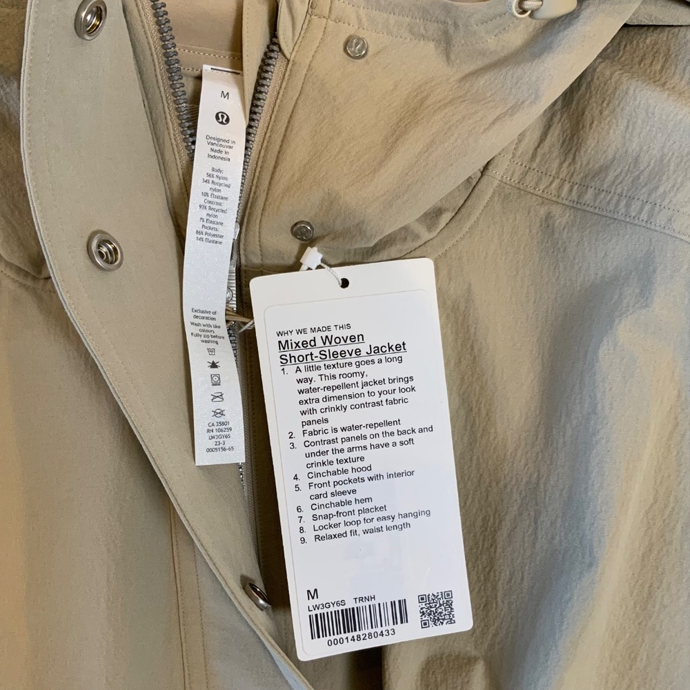 Lululemon Mixed Woven Short-Sleeve Jacket - Picture 15 of 16
